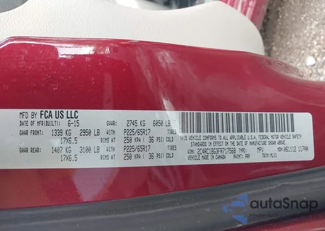 2015 Chrysler Town & Country Touring из США, поврежденный, VIN 2C4RC1BG3FR717568